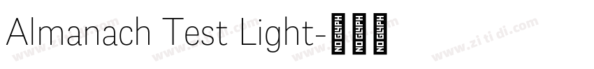 Almanach Test Light字体转换